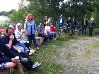 Svettiga!? cyklister vid Holmabron